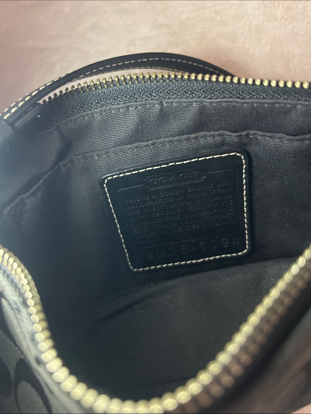 Coach Black Signature Jacquard Wristlet Clutch - Picture 3 of 4